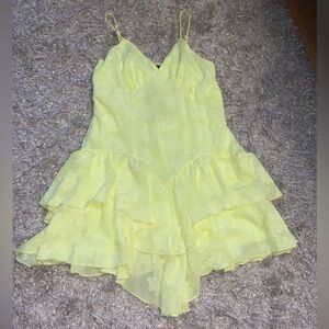 Wild fable Yellow Lace Layered Dress/Tunic size XXS NWT